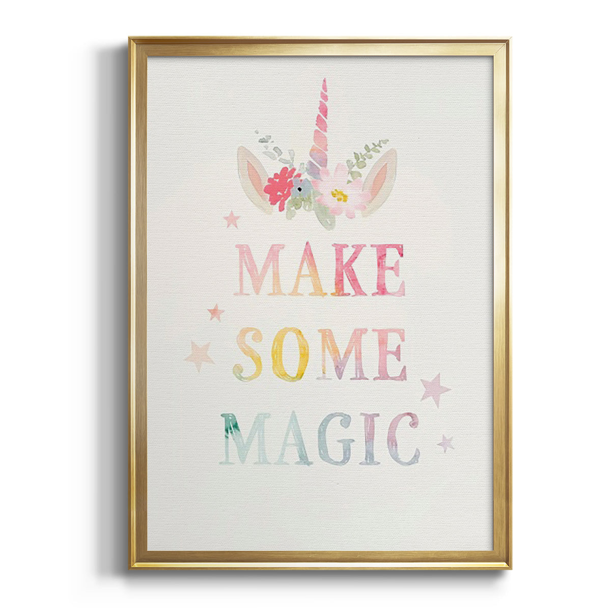 Sweet Unicorn IV - Modern Framed Canvas Print
