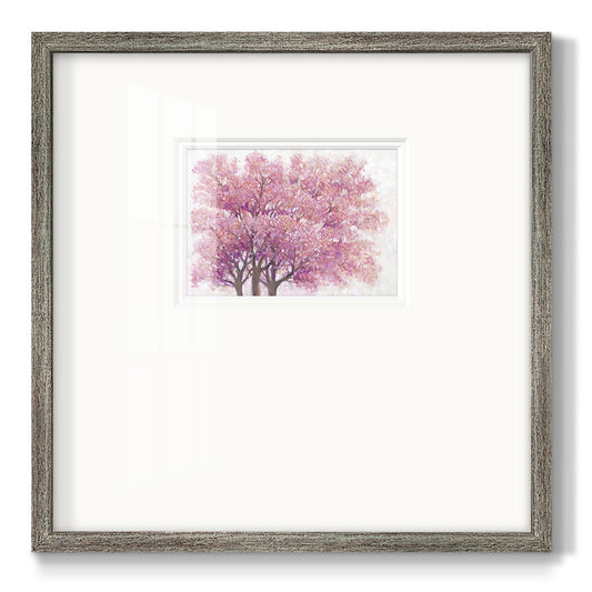 Pink Cherry Blossom Tree I Premium Framed Print Double Matboard