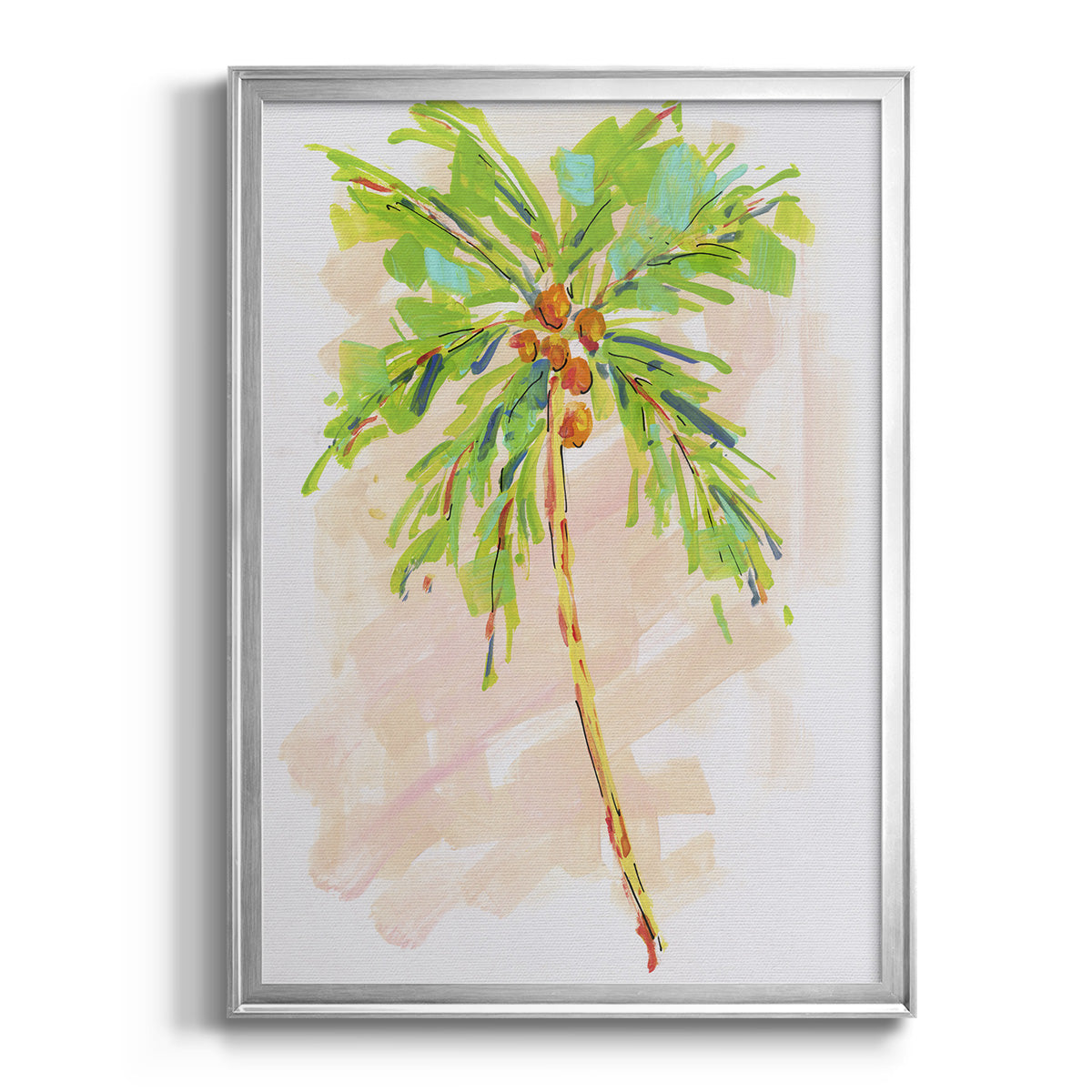 Coconut Palm I - Modern Framed Canvas Print