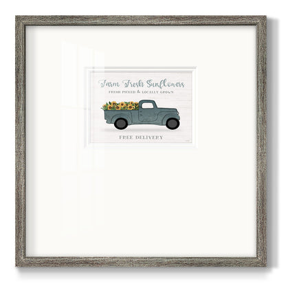 Farmers Market Truck Premium Framed Print Double Matboard