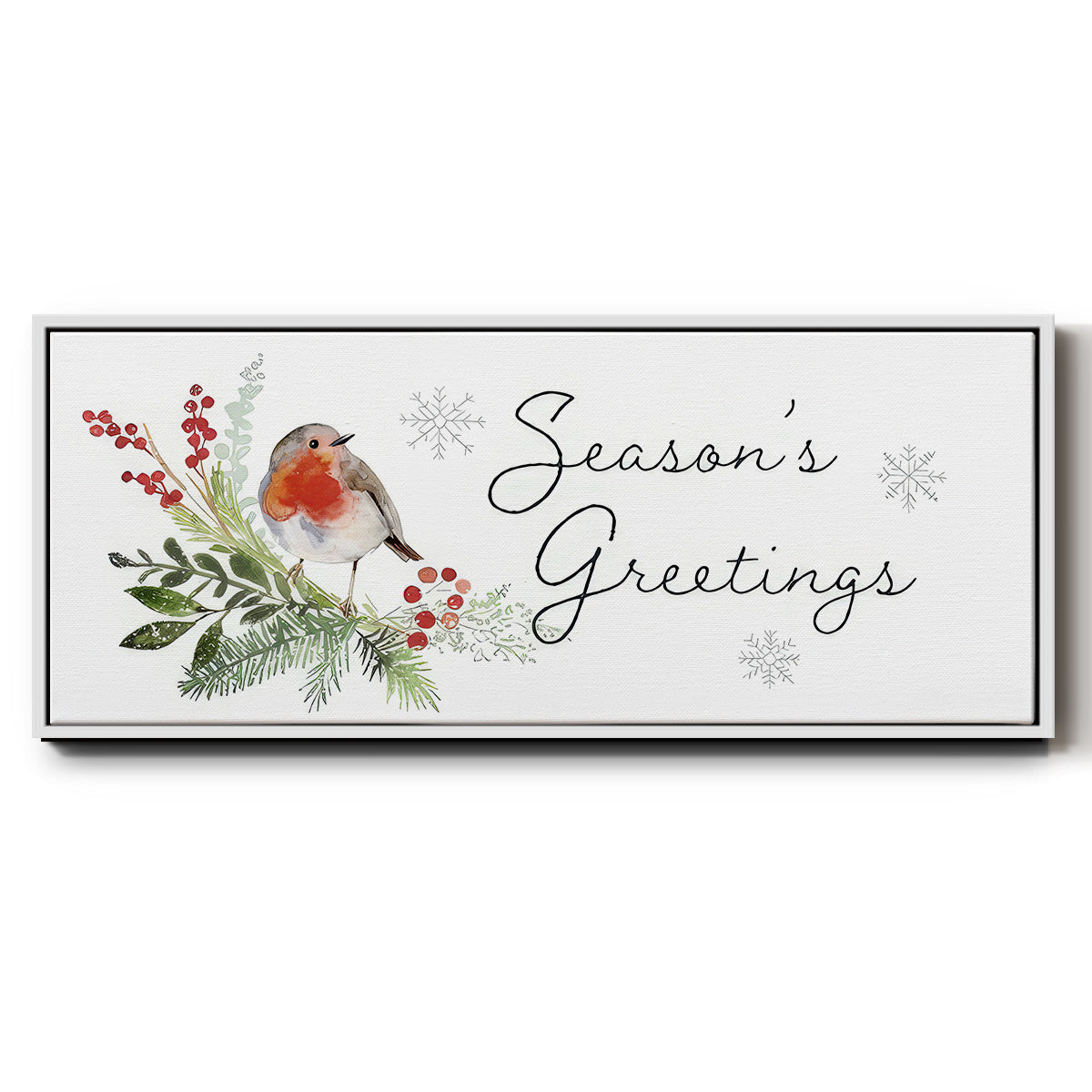 Winter Visitor Collection D - Floater Framed Canvas Print