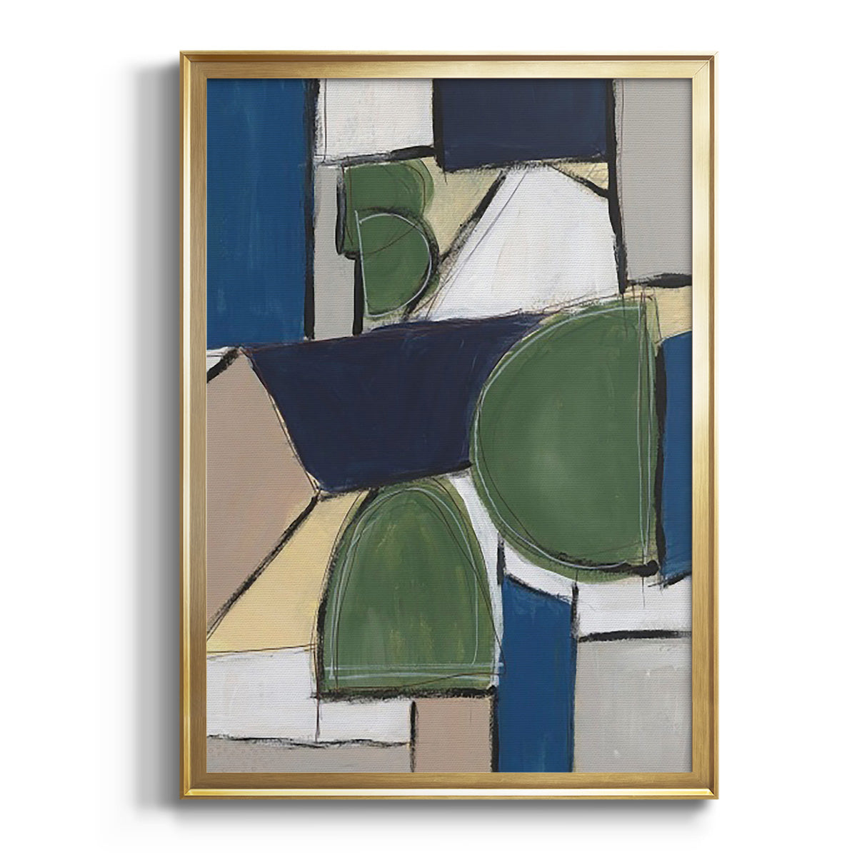Spatial Mix II - Modern Framed Canvas Print