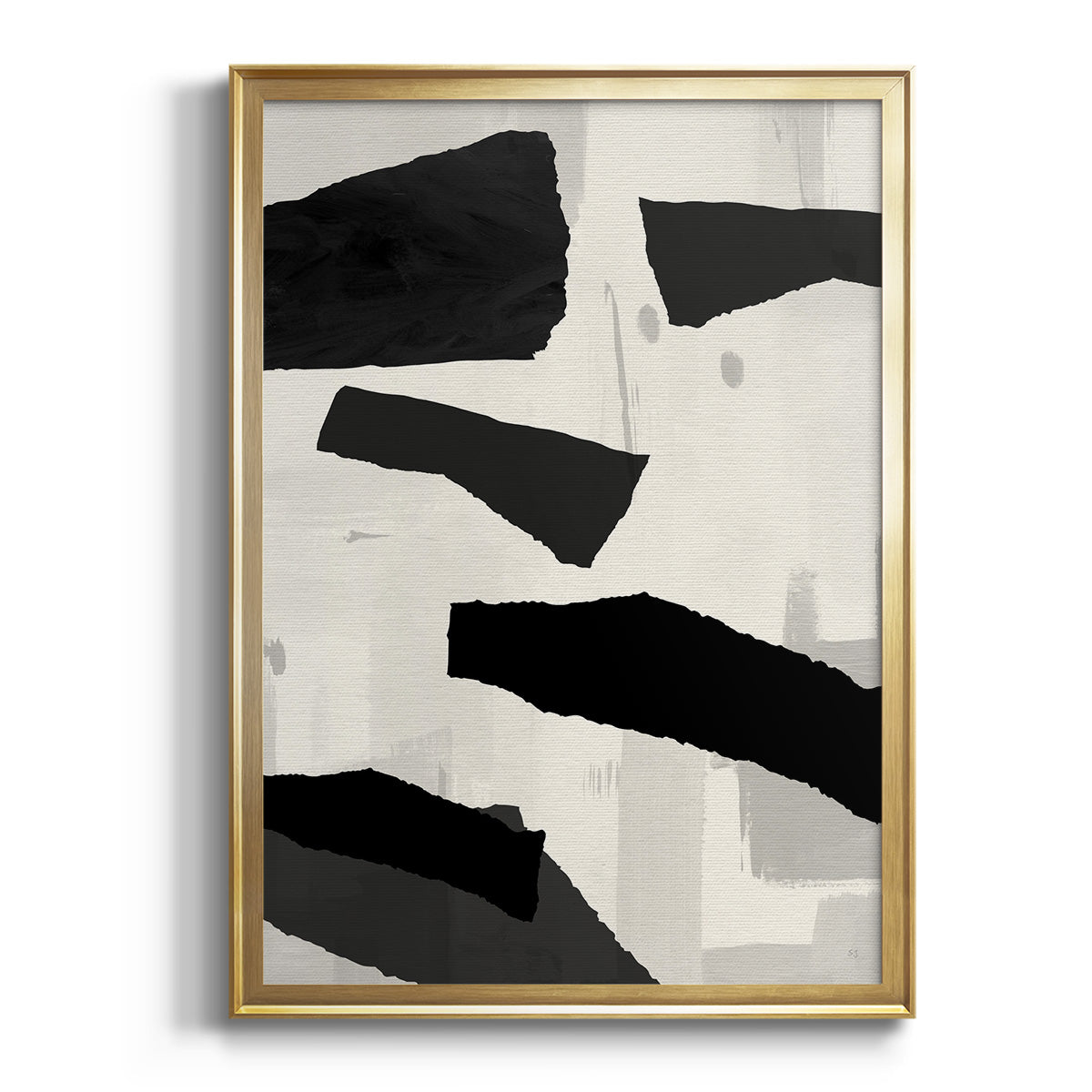 Mountain Paths II - Modern Framed Canvas Print