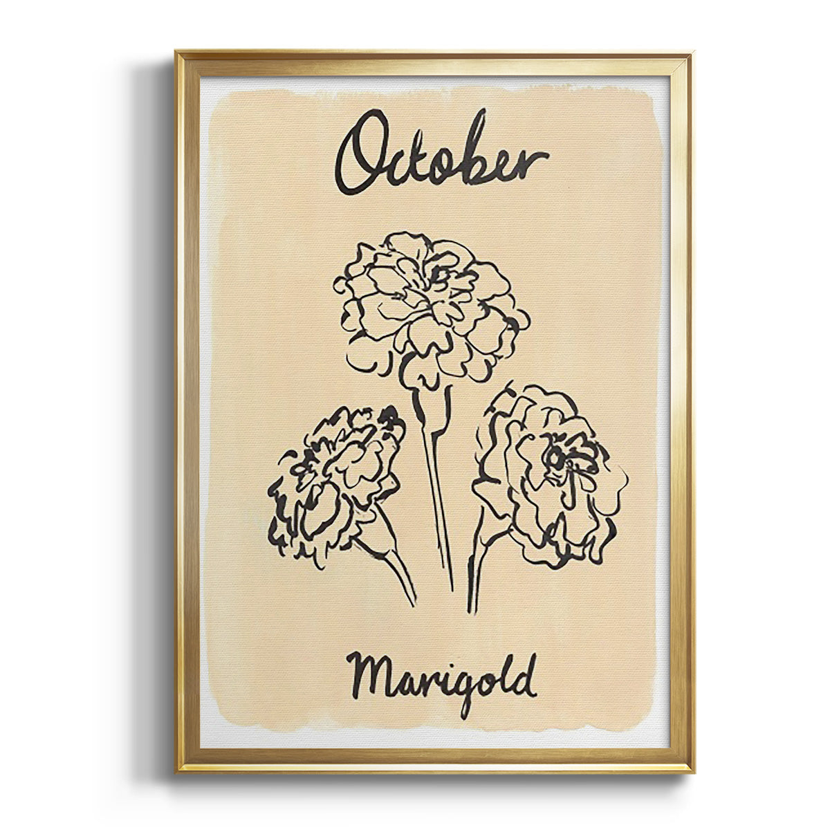 Birth Month X - Modern Framed Canvas Print