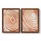 Wood Grain Suminagashi III - Premium Framed Canvas 2 Piece Set - Ready to Hang