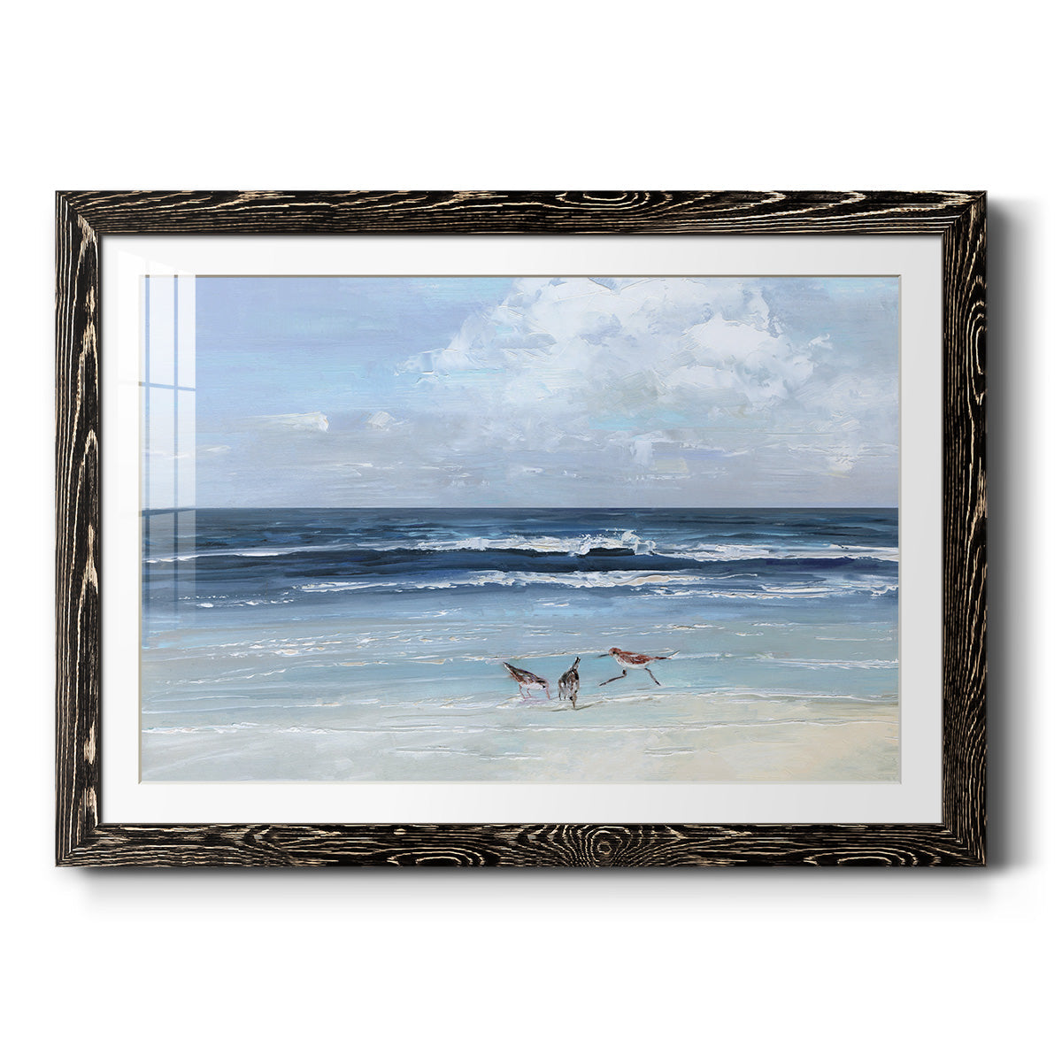 Beach Trio - Barnwood Framed Art Print