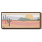 Cactus Plateau I - Floater Framed Canvas Print