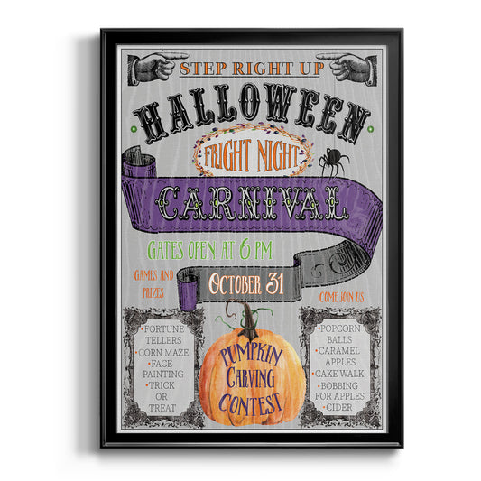 Carnival Sign - Modern Framed Canvas Print