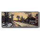 Road at Louveciennes, Melting Snow, Sunset, 1870 - Floater Framed Canvas Print