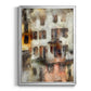 Stacked Houses III - Modern Framed Canvas Print