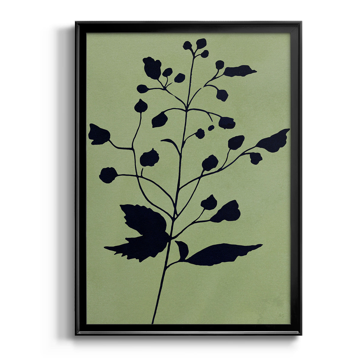 Earthly Botanical II - Modern Framed Canvas Print