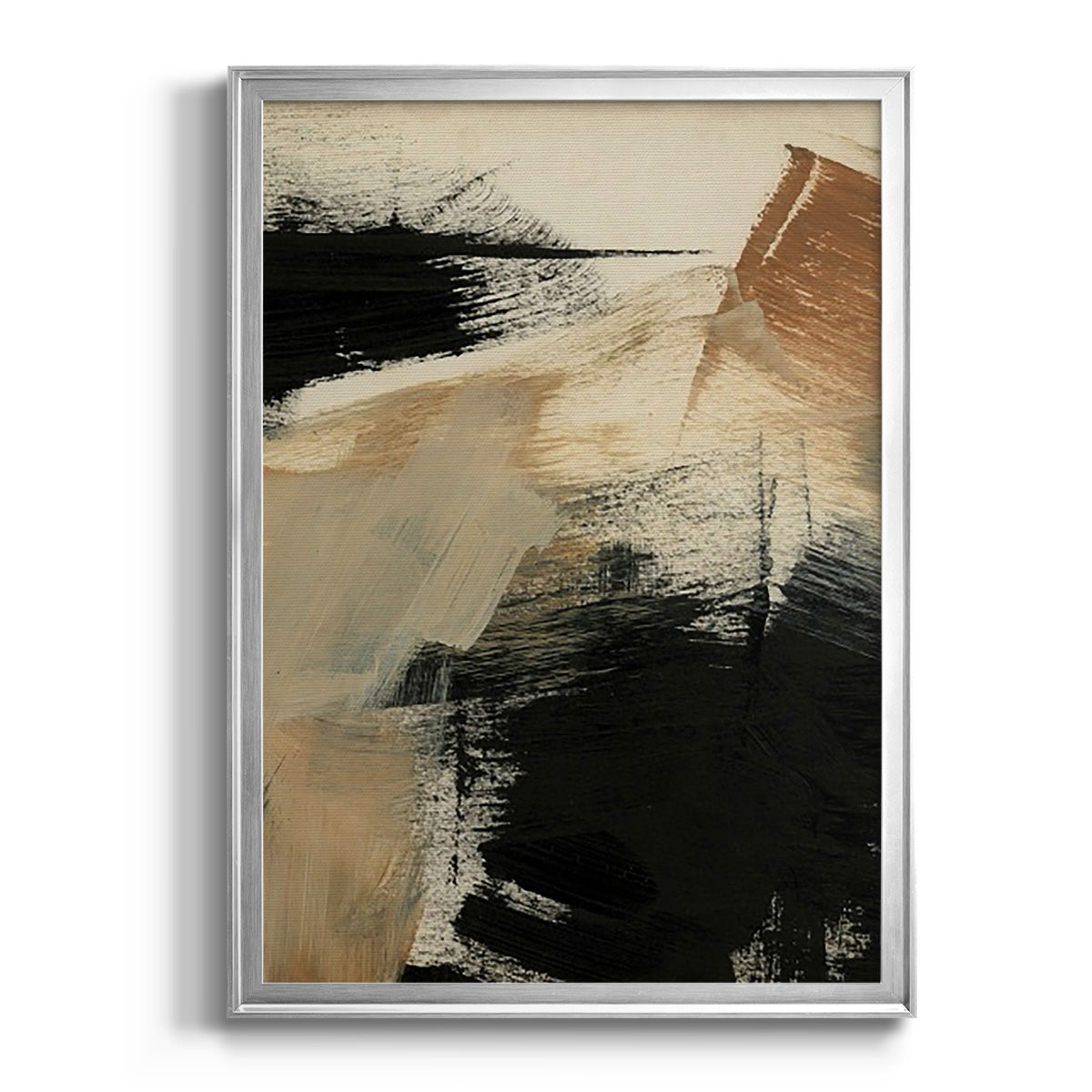 Baked Paintstrokes III - Modern Framed Canvas Print