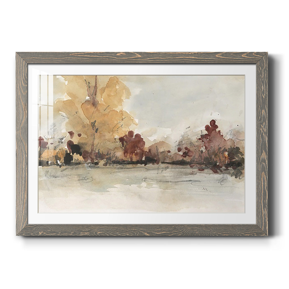 The Autumn View I - Barnwood Framed Art Print