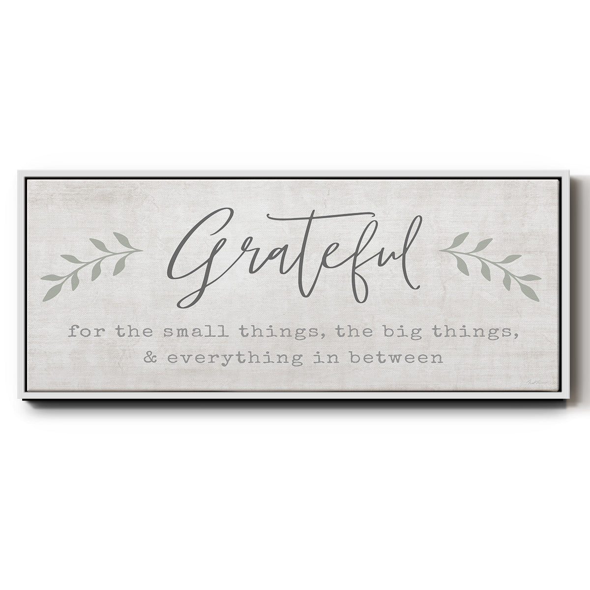 Grateful for Everything - Floater Framed Canvas Print
