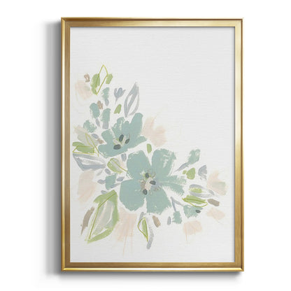 Seafoam Petals I - Modern Framed Canvas Print