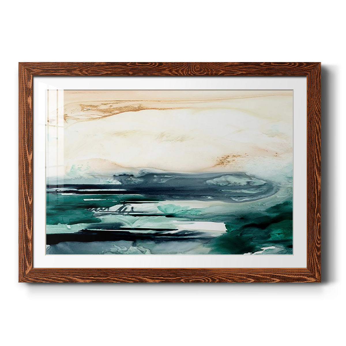 Sea Foam Flow II - Barnwood Framed Art Print
