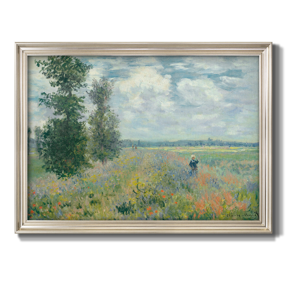 Poppy Field, Argenteuil - Ornate Framed Canvas Print