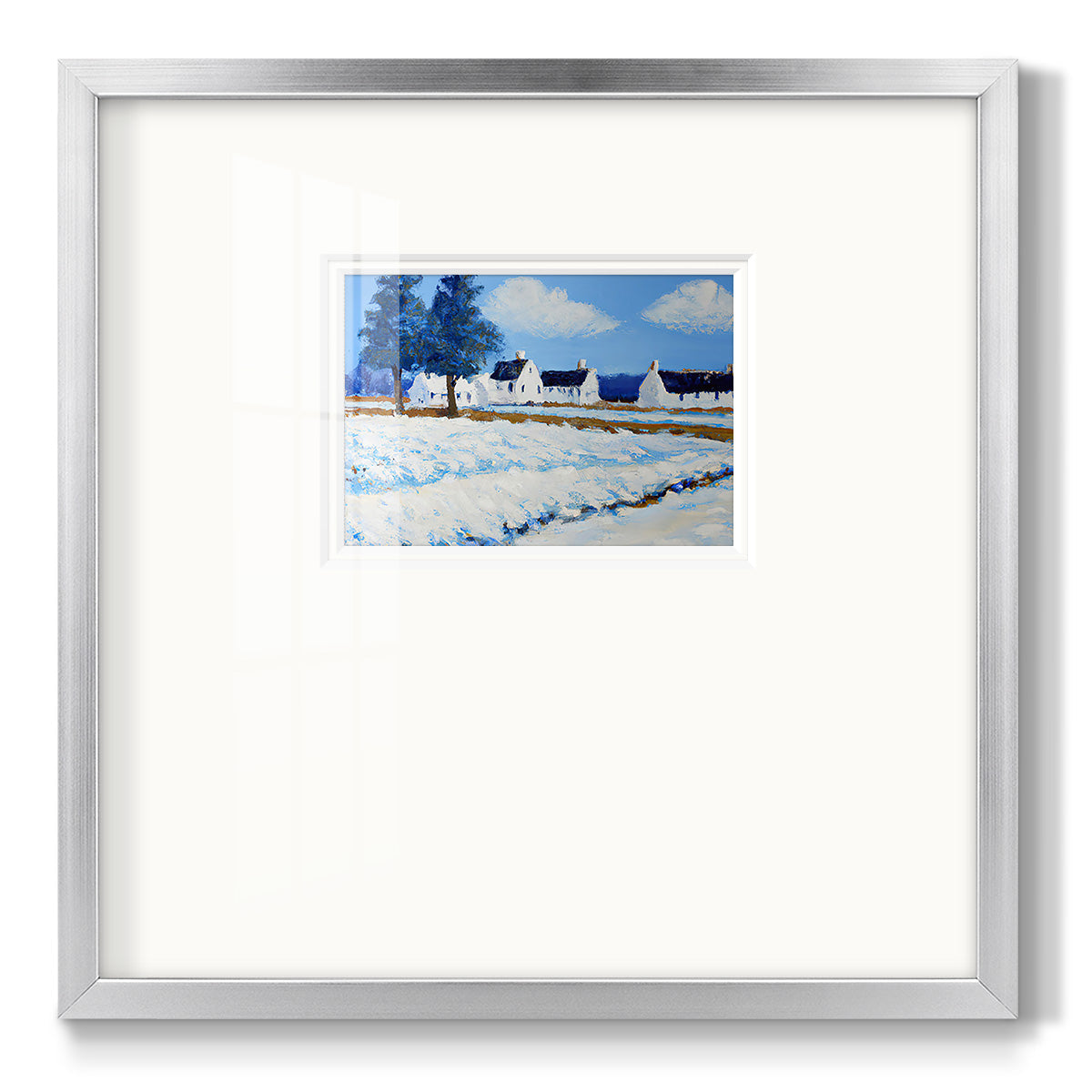 Winter Barn V - Double Matboard Framed Print