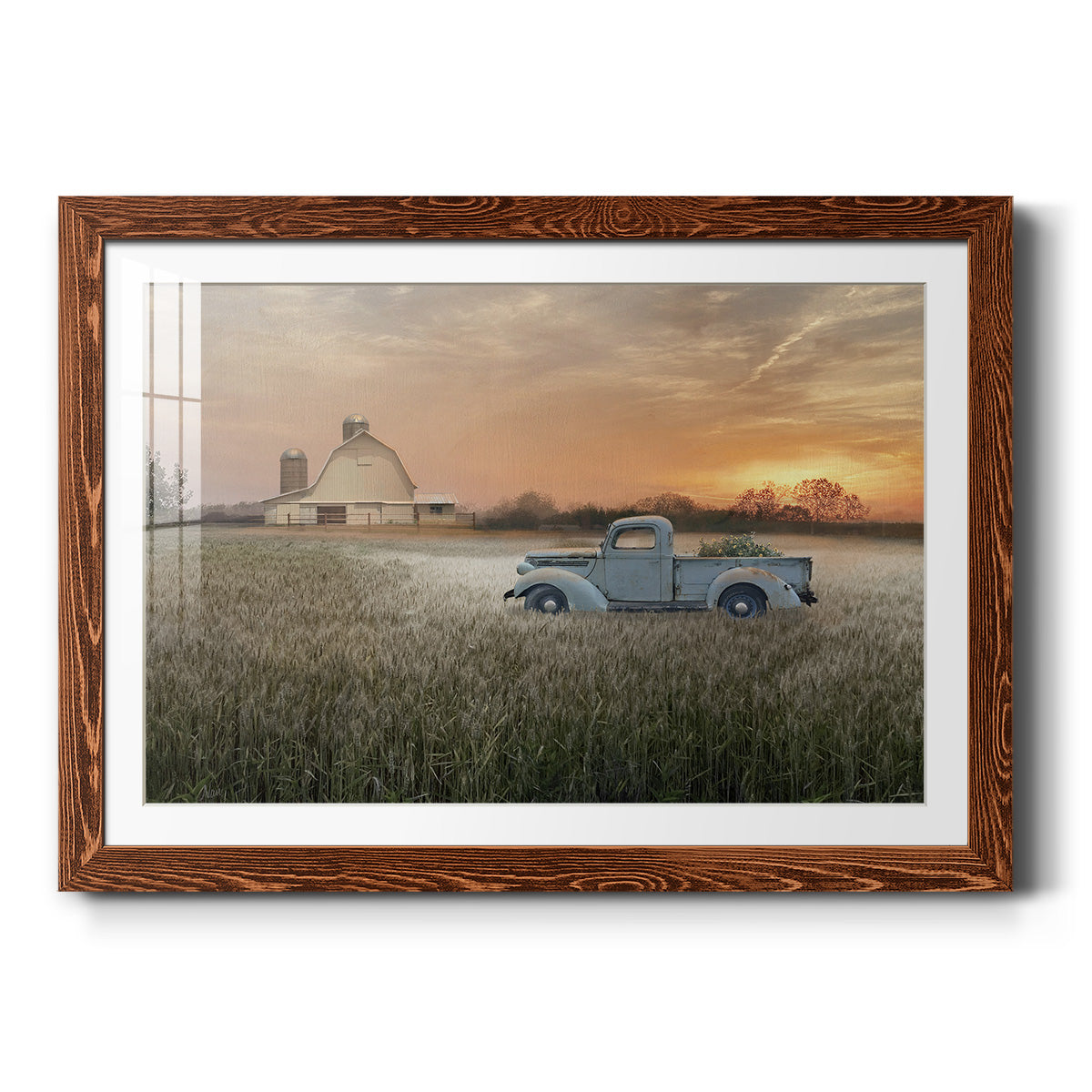 Evening Farm - Barnwood Framed Art Print