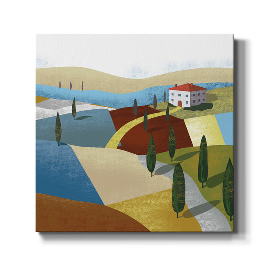 Illustrated Italian Landscape & Nature I-Premium Gallery Wrapped Canvas - Ready to Hang