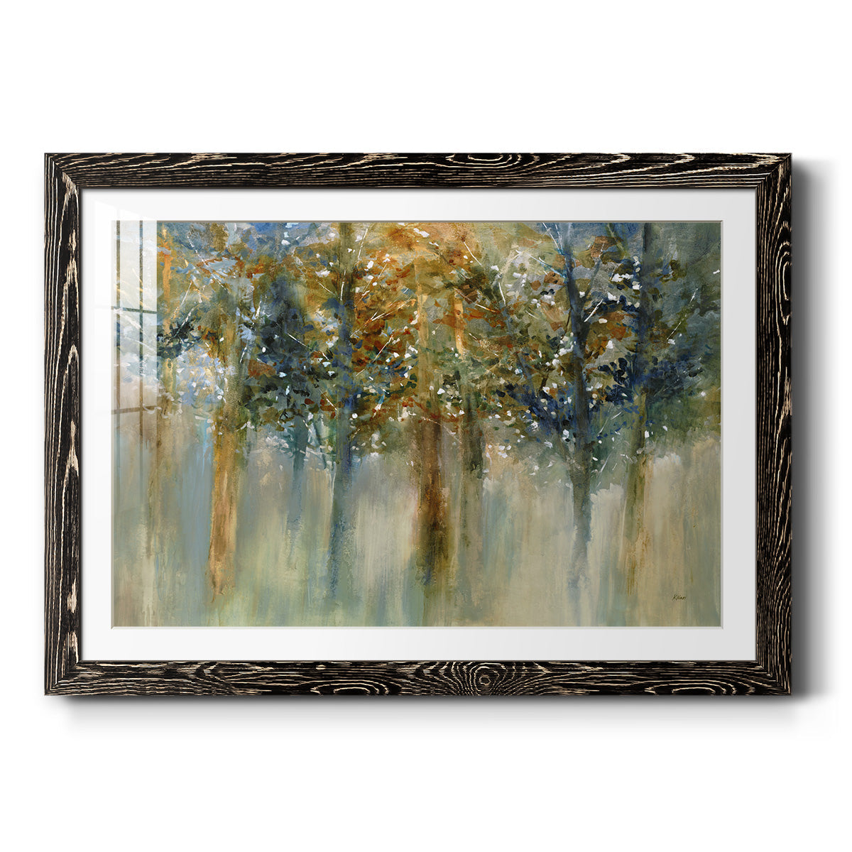 Rustic Leaves II - Barnwood Framed Art Print
