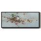 Woodpecker in Winter - Floater Framed Canvas Print