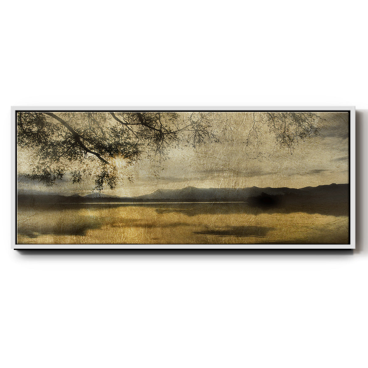 Golden Staffelsee Lake - Floater Framed Canvas Print