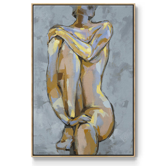 Grey Maiden I - Framed Premium Gallery Wrapped Canvas L Frame - Ready to Hang