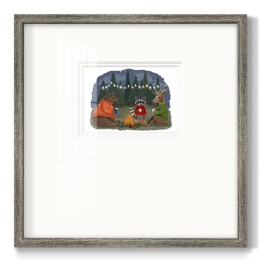 Campfire Hot Chocolate Premium Framed Print Double Matboard