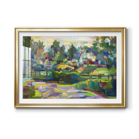 White Barn Premium Framed Print - Ready to Hang