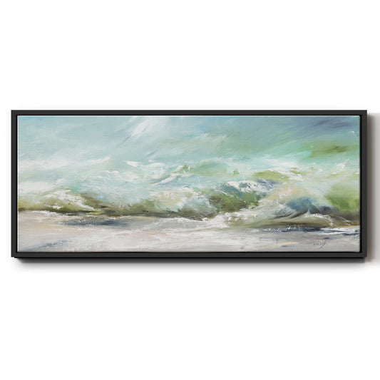 Dancing on the Waves II - Floater Framed Canvas Print