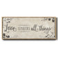 Love Conquers - Floater Framed Canvas Print
