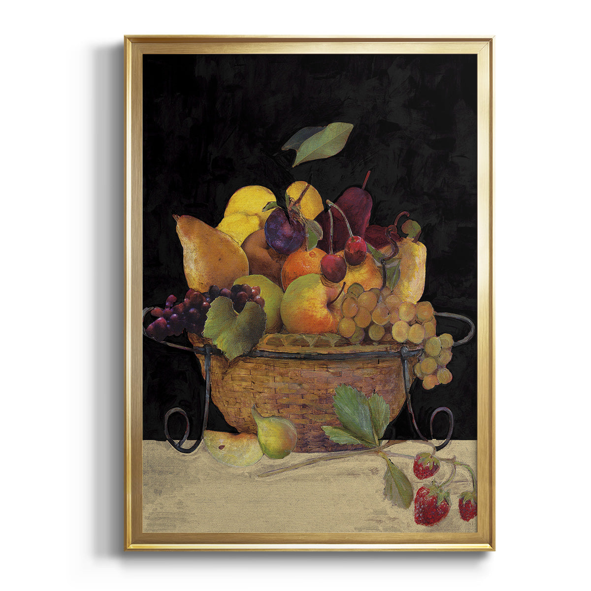 Fruit Basket II Revisit - Modern Framed Canvas Print