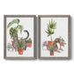 Purrfect Plants I - Premium Framed Canvas 2 Piece Set - Ready to Hang