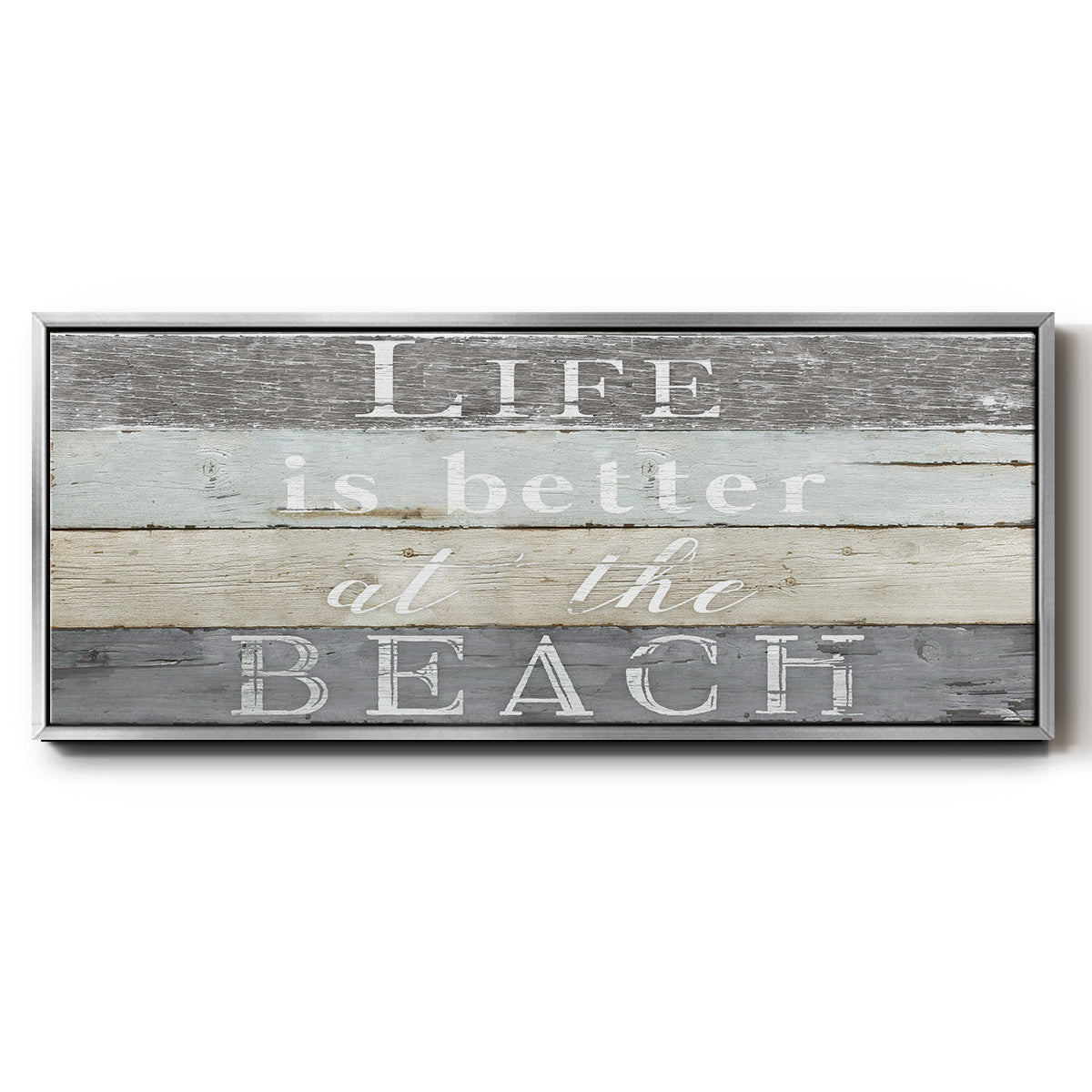 Life Better Beach - Floater Framed Canvas Print