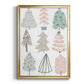Christmas Tree Sketchbook I - Modern Framed Canvas Print