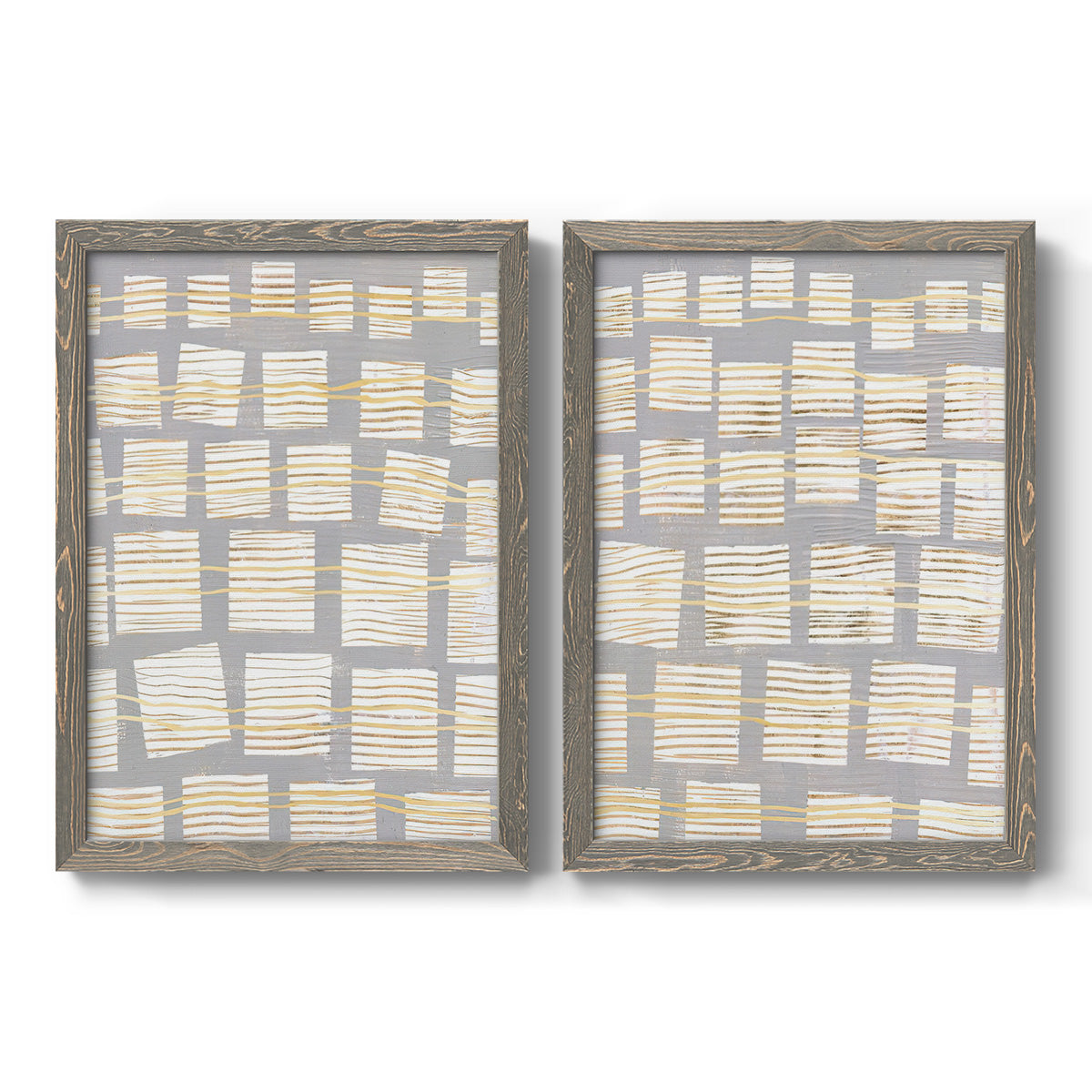 Networks I - Barnwood Framed Canvas Set