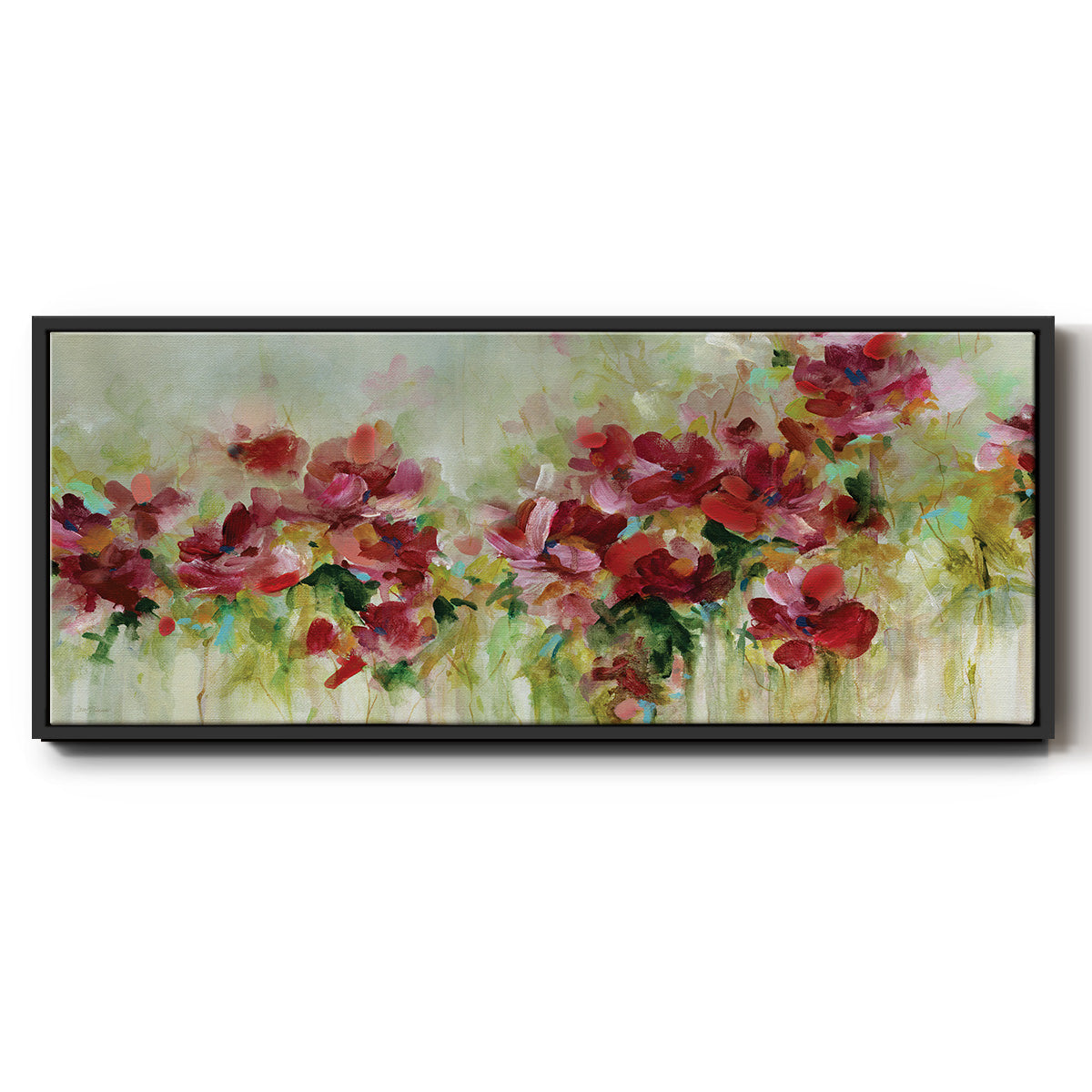 Playful Garden - Floater Framed Canvas Print