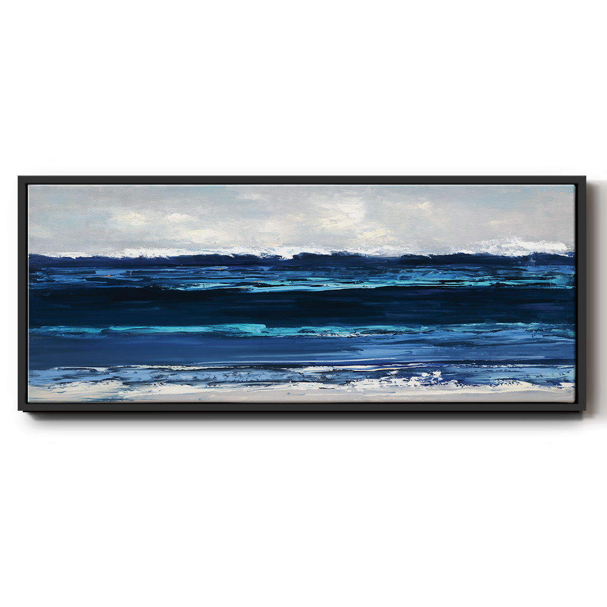 Beach Summer Surf - Floater Framed Canvas Print