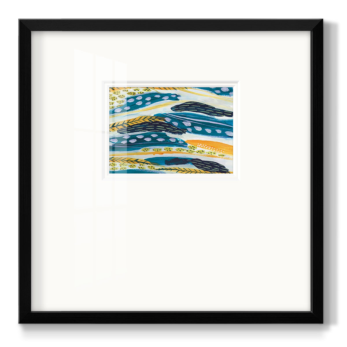 Feathery IV - Double Matboard Framed Print