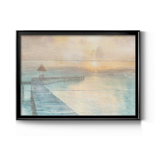 Gather at the Beach - Modern Framed Canvas Print