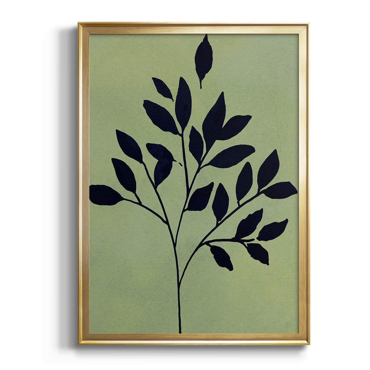 Earthly Botanical I - Modern Framed Canvas Print