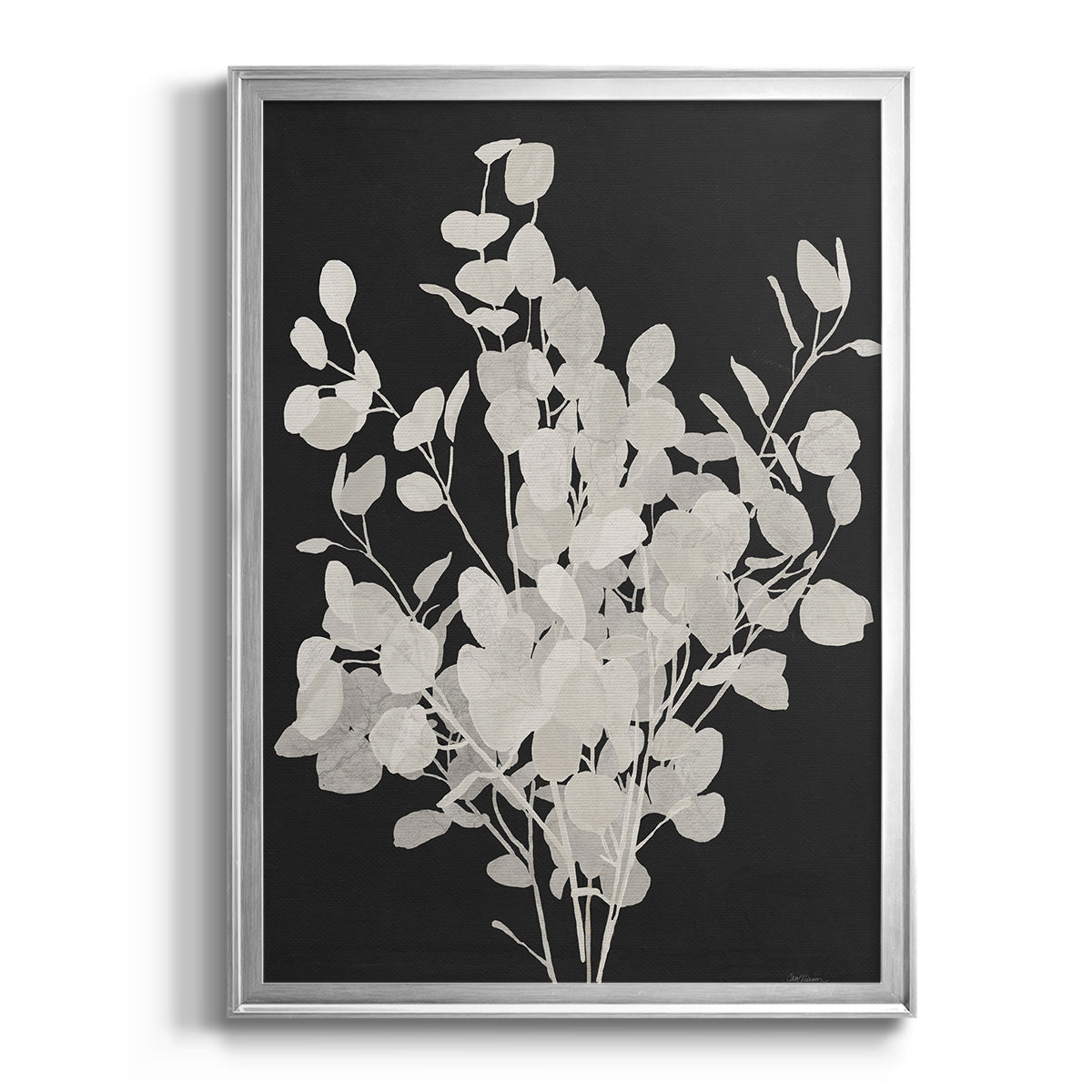 Misty Branches II - Modern Framed Canvas Print