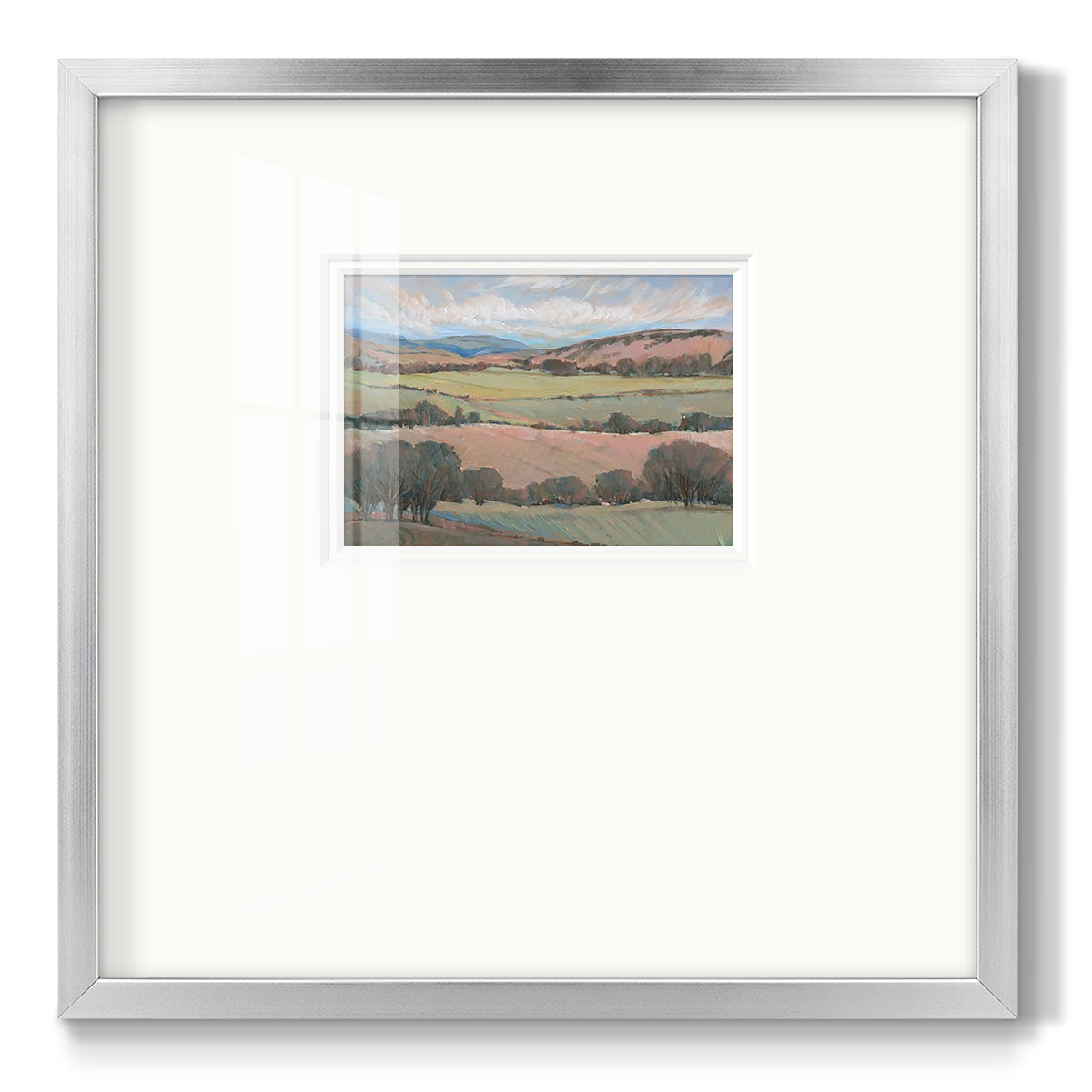 Hilly Countryside I - Double Matboard Framed Print
