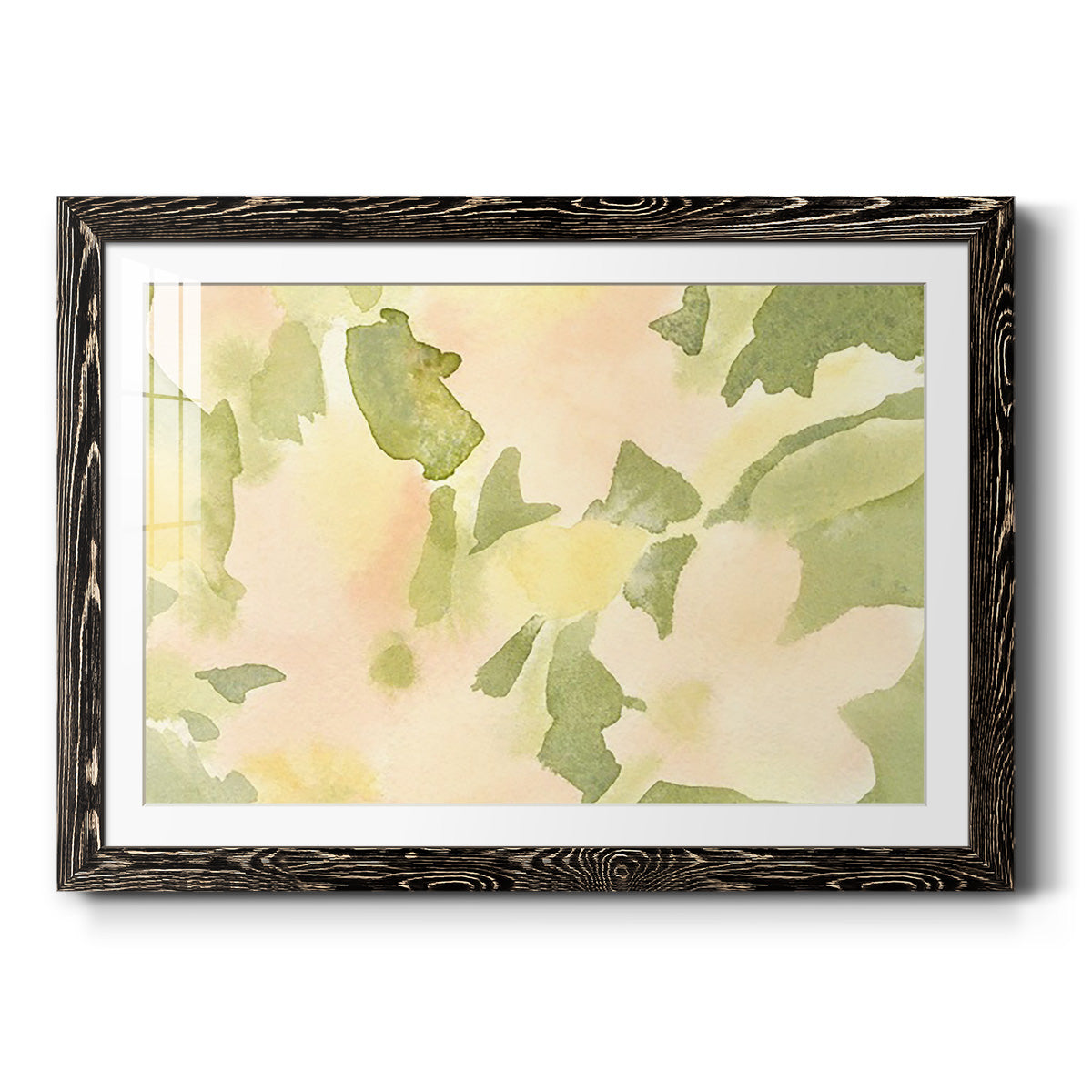 Verdant Floral Abstract I - Barnwood Framed Art Print