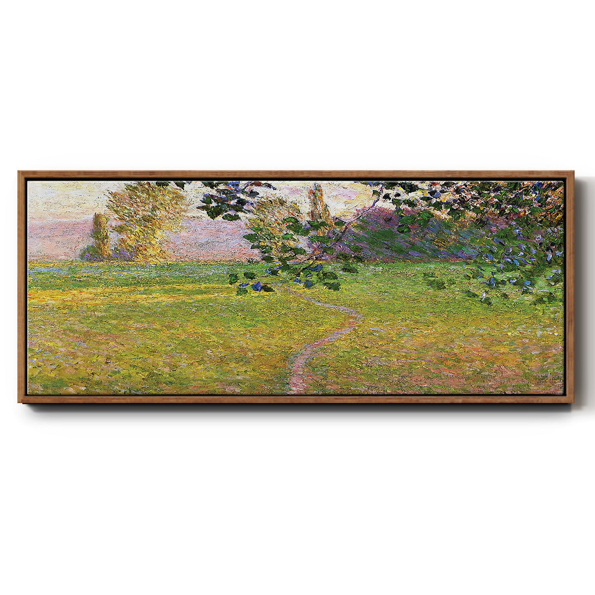 Morning Landscape, Giverny, 1888 - Floater Framed Canvas Print