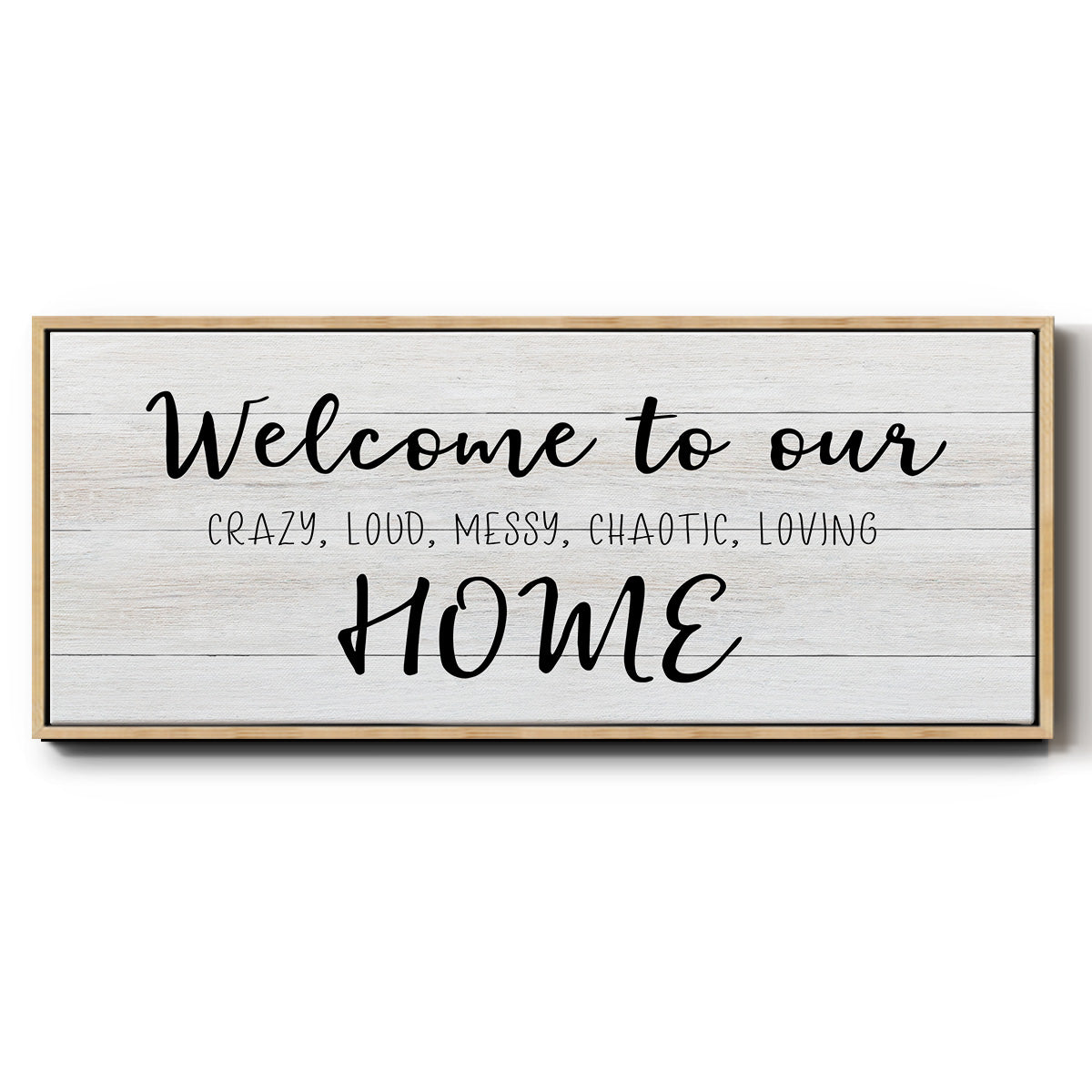 Welcome to Our Home - Floater Framed Canvas Print