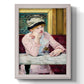 Impressionist portrait scene with plum brandy by Édouard Manet printed on canvas in an ornate champagne frame with a vertical orientation.