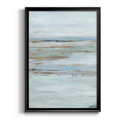 Muted Misty Marsh I - Modern Framed Canvas Print