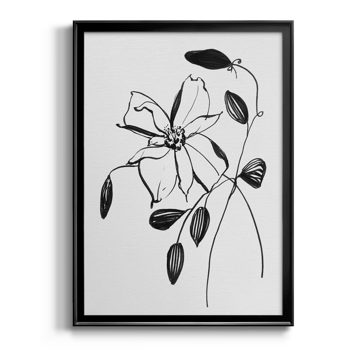 Wild Clematis II - Modern Framed Canvas Print